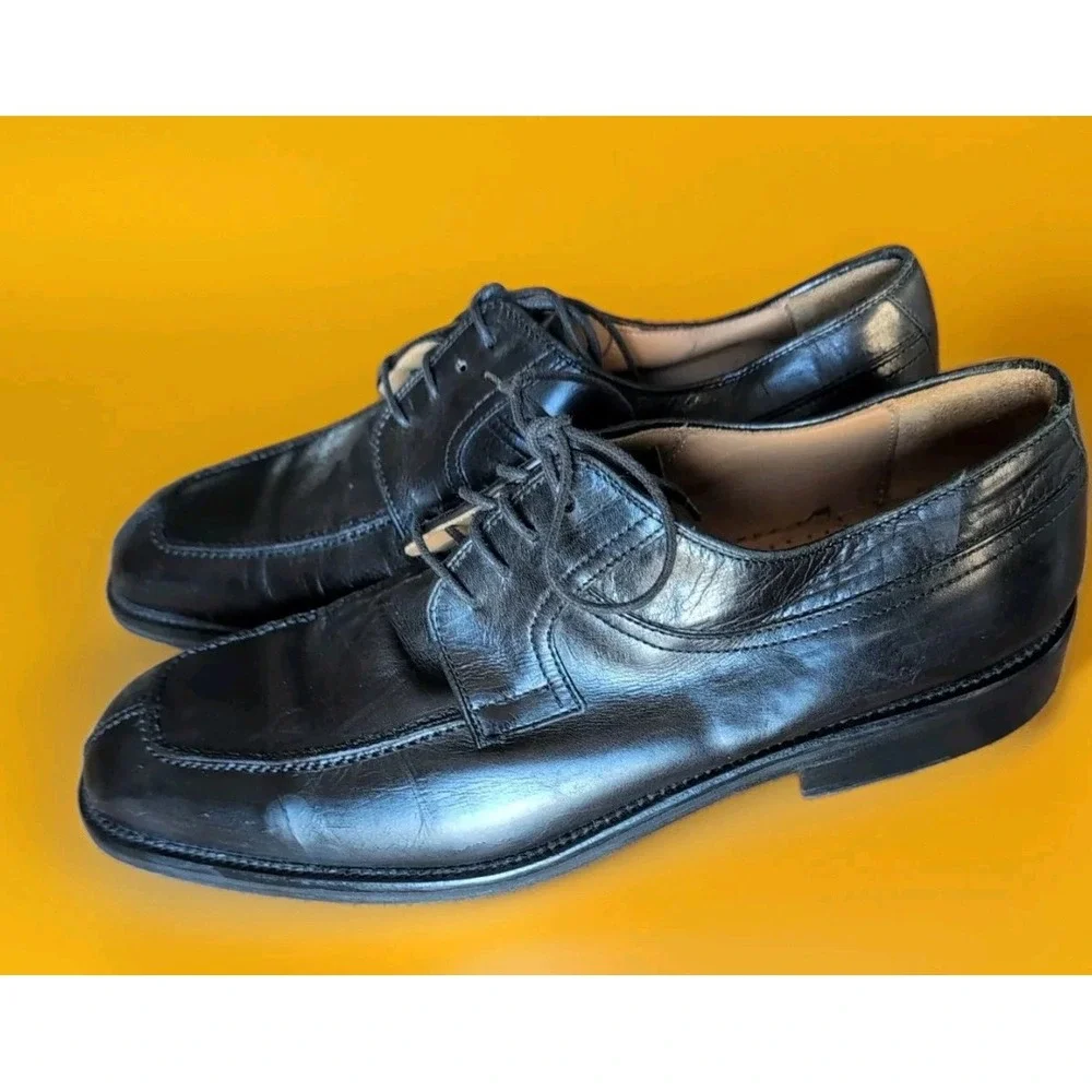 10.5 W Bostonian‎ Classic Men's Black Oxfords Dress Shoes Leather Lace Up 29561